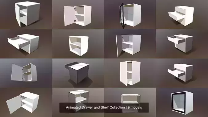 Animated Drawer and Shelf Collection 