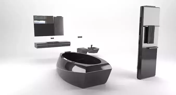 Futuristic Bathroom Furniture Set