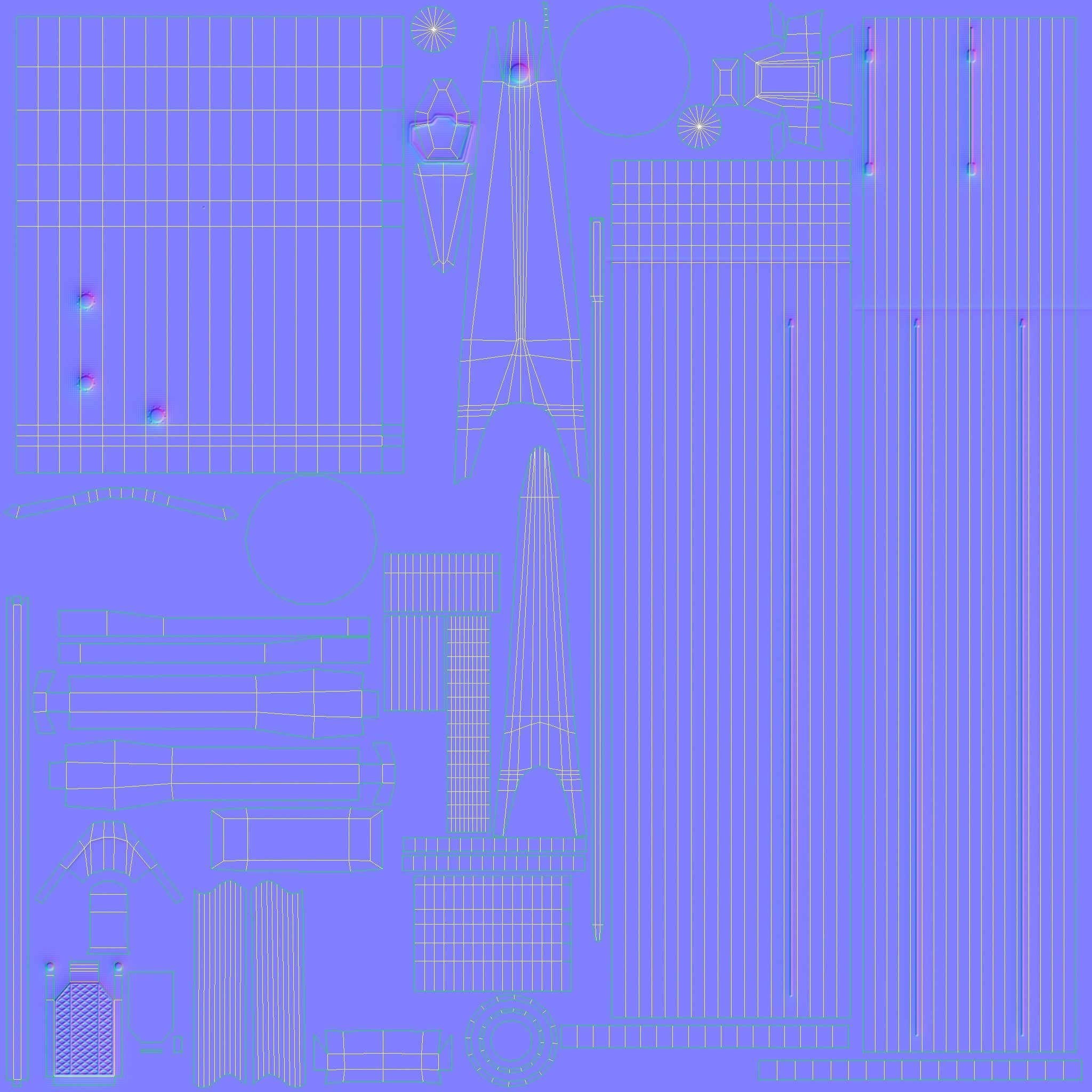 SpaceX Falcon Heavy Low-poly 3D model_15