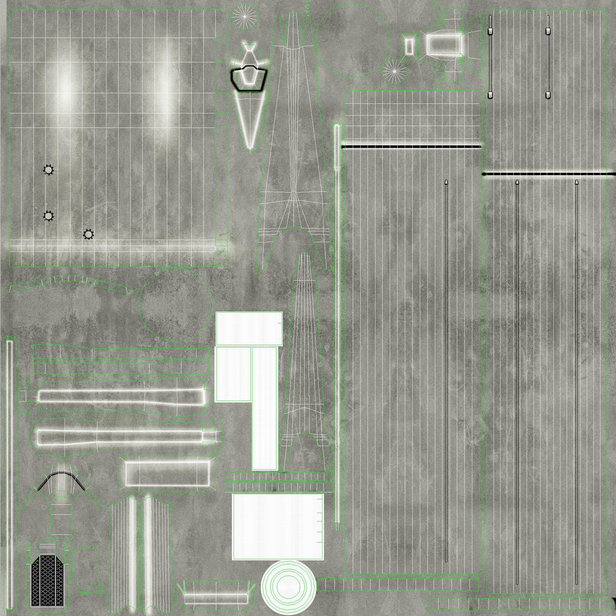 SpaceX Falcon Heavy Low-poly 3D model_14