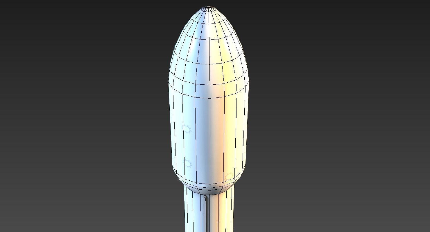 SpaceX Falcon Heavy Low-poly 3D model_12