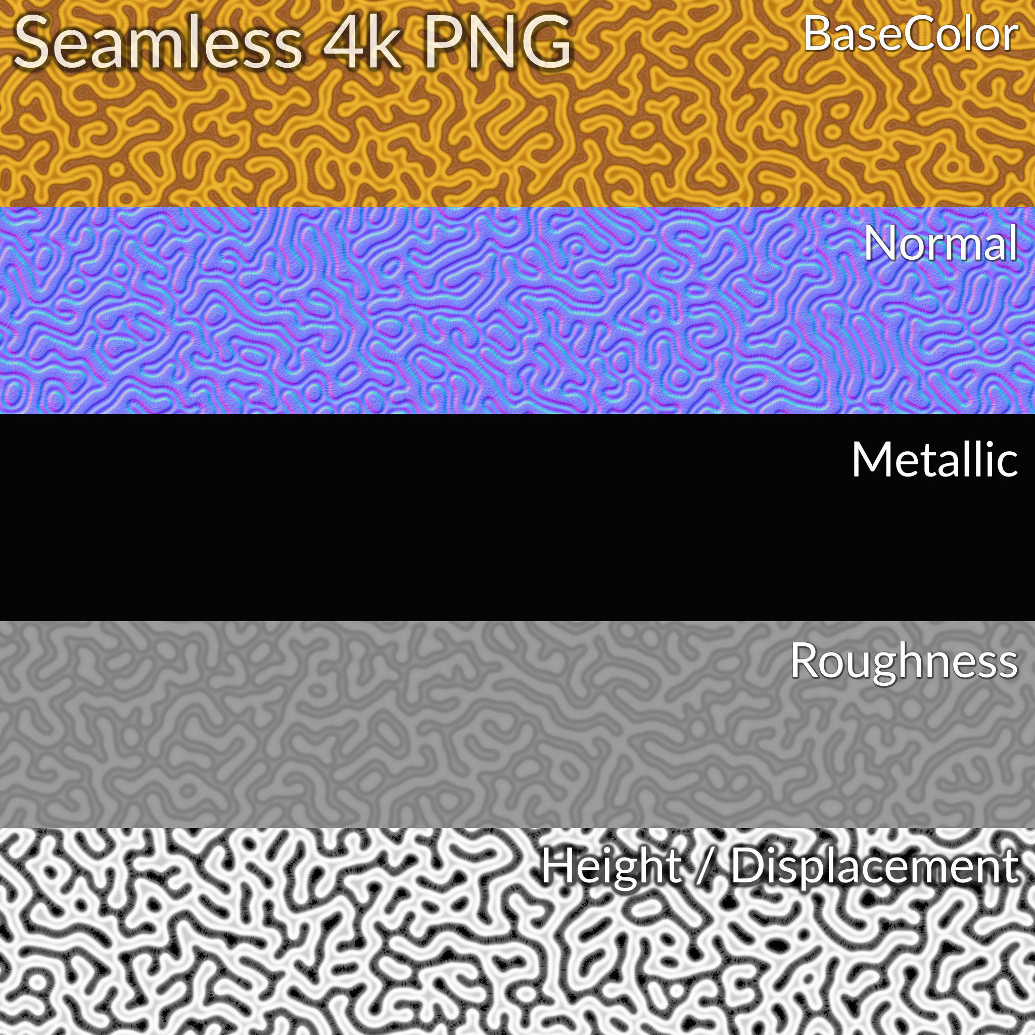 Seamless Brain Coral Texture Set 4k PBR Texture_2