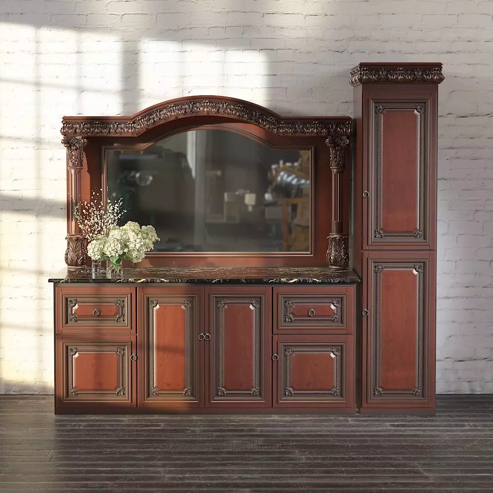 Classic dressing table 3D model_0