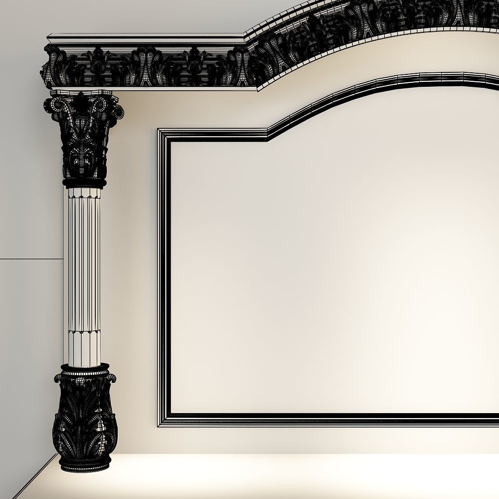 Classic dressing table 3D model_9