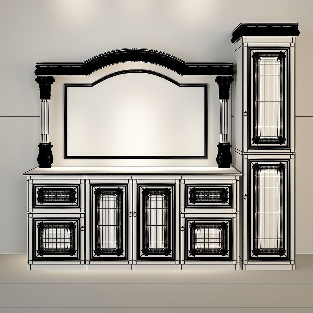 Classic dressing table 3D model_6