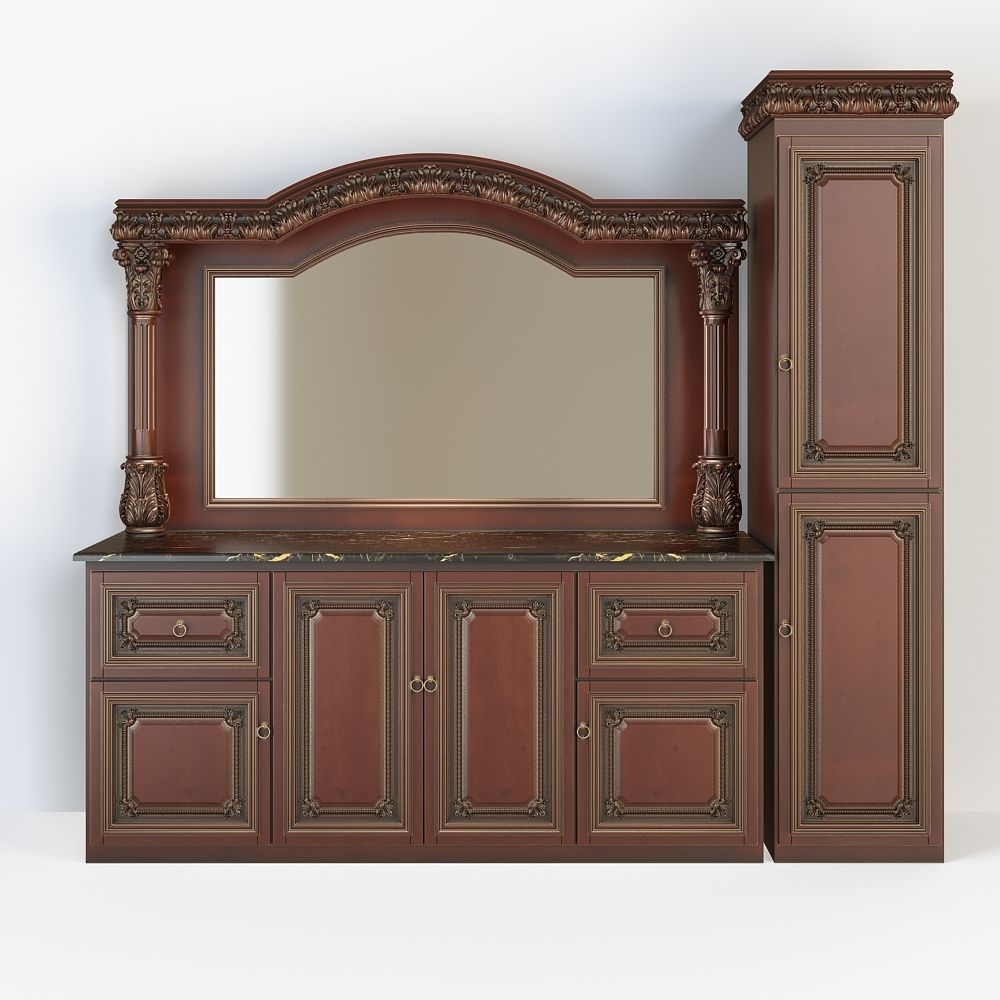 Classic dressing table 3D model_2