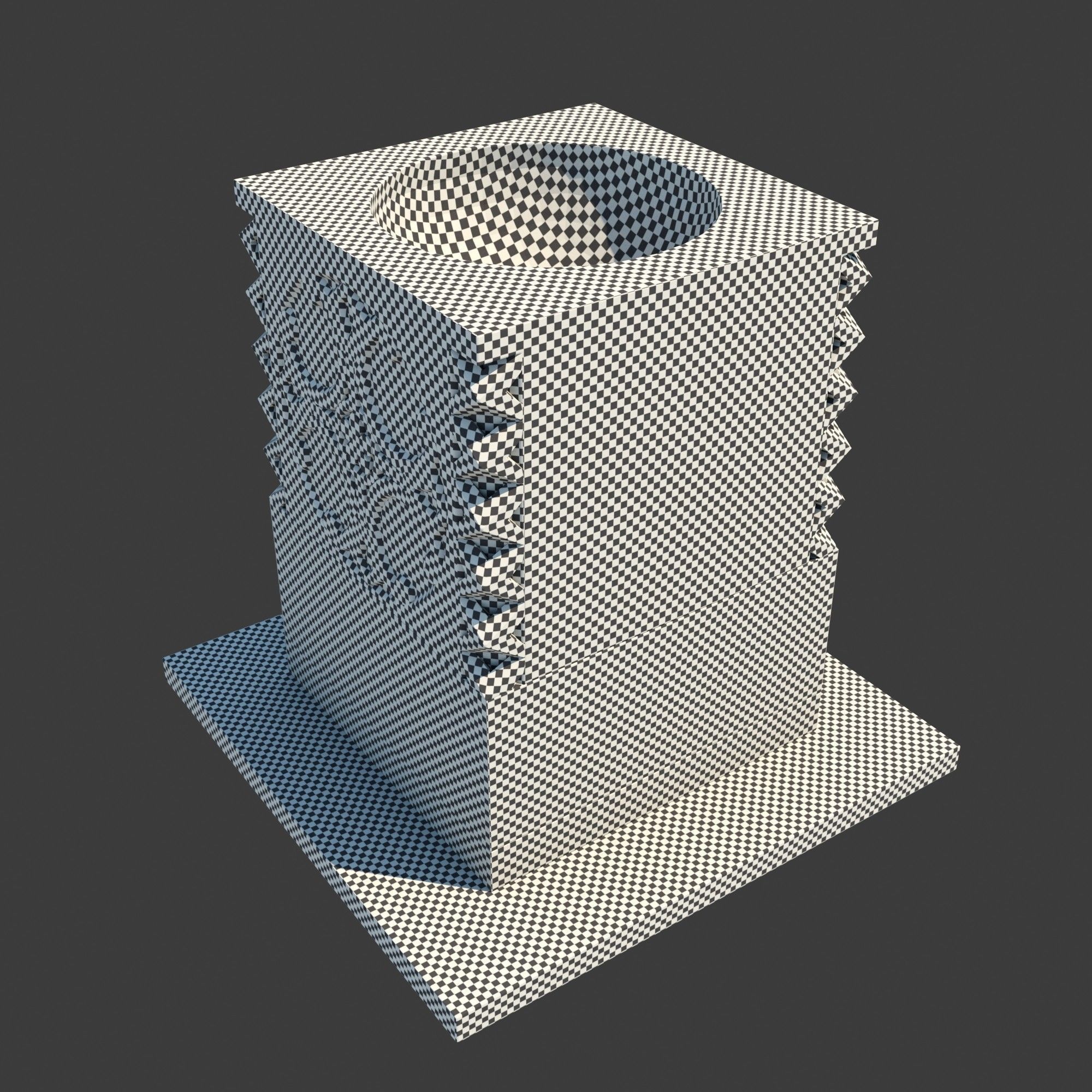 Church Furniture - Stone Baptismal Font 05 3D model_10