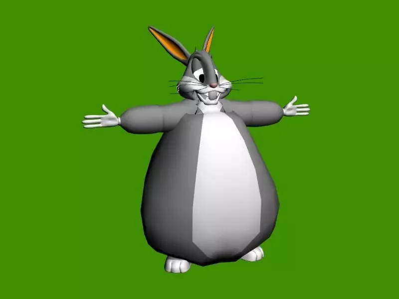 Big Chungus Low-poly 3D model_0