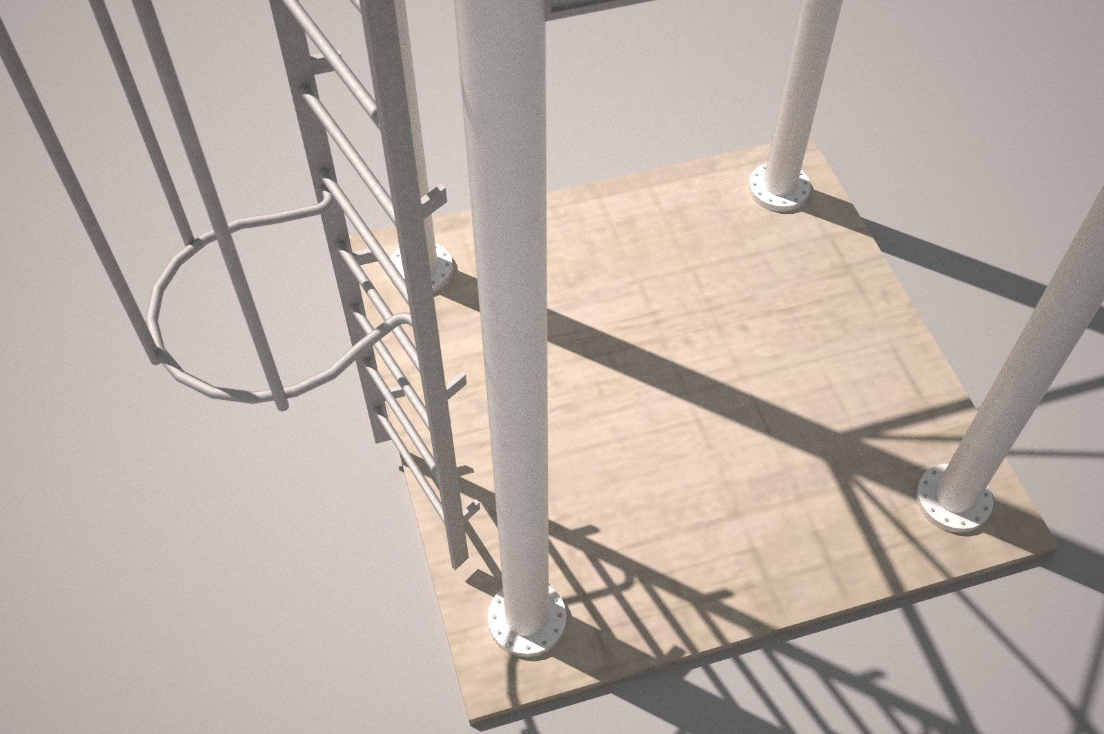 Cement Silo Unibeton - 79 m3 Low-poly 3D model_12