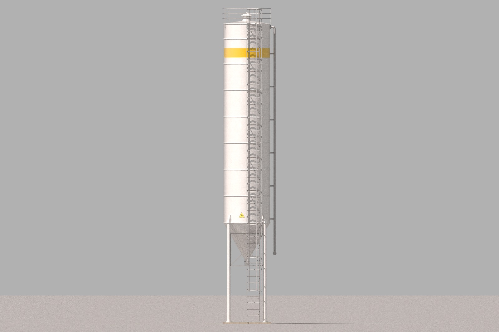 Cement Silo Unibeton - 79 m3 Low-poly 3D model_6