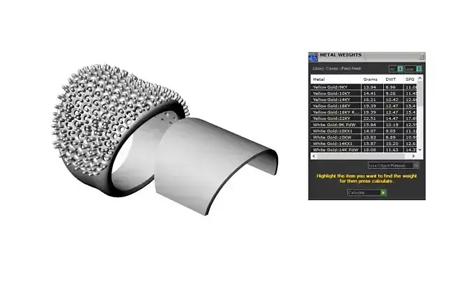 Pave Ring with various stone sizes 3D print model