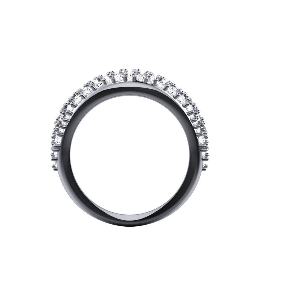 Pave Ring with various stone sizes 3D print model_1