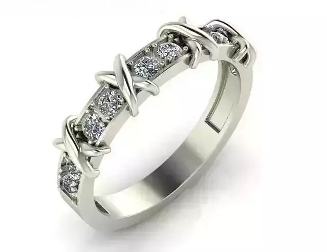 Ring with diamonds 2mm