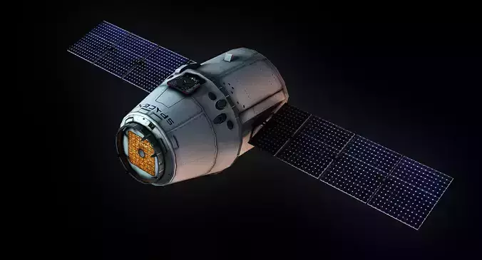 SpaceX Dragon Low-poly 3D model