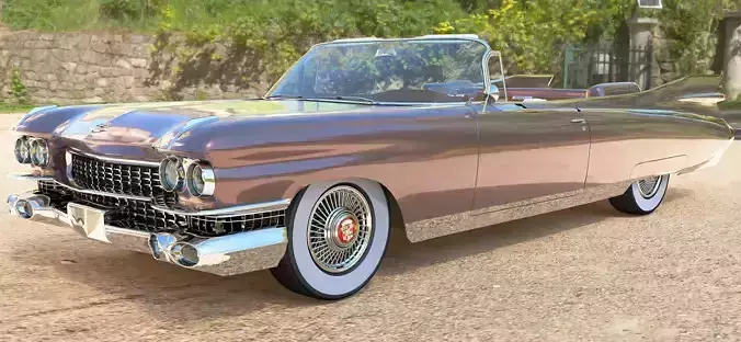 1959 Cadillac Eldorado  Low-poly 3D model