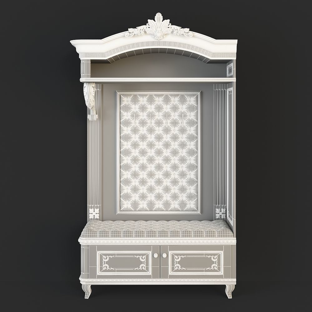 hallway furniture CNC 3D model_3