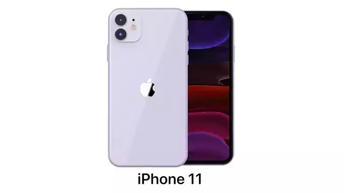 Apple iPhone 11 Purple 3D model