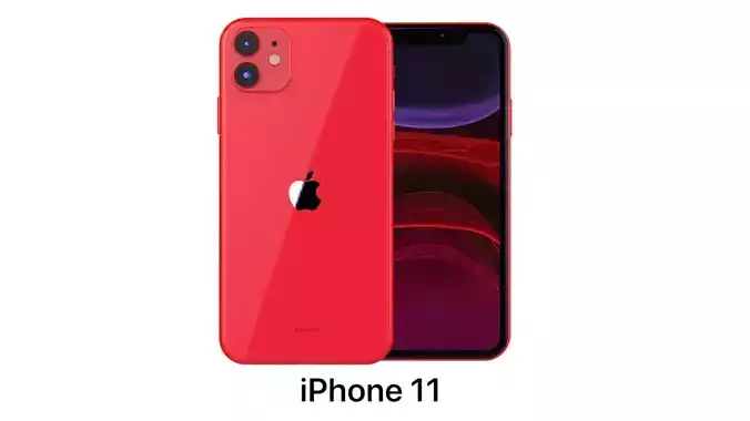 Apple iPhone 11 Red 3D model