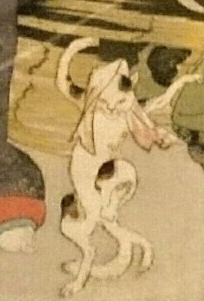 The UKIYOE dancing cat 3D model_3