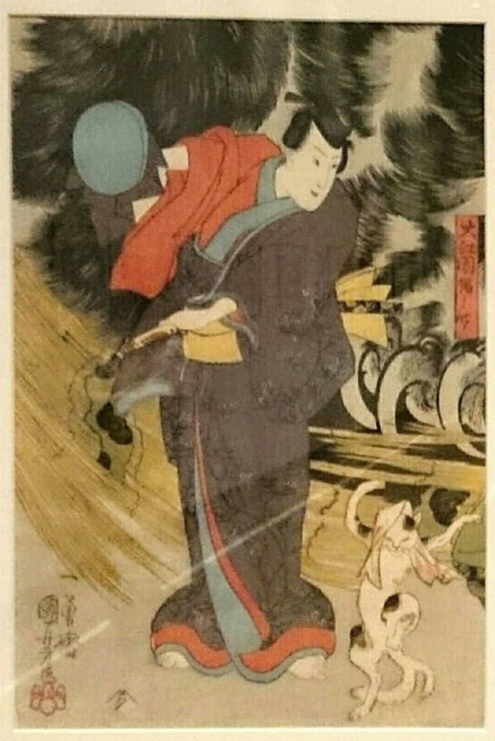 The UKIYOE dancing cat 3D model_4