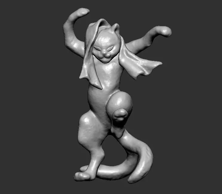 The UKIYOE dancing cat 3D model_0