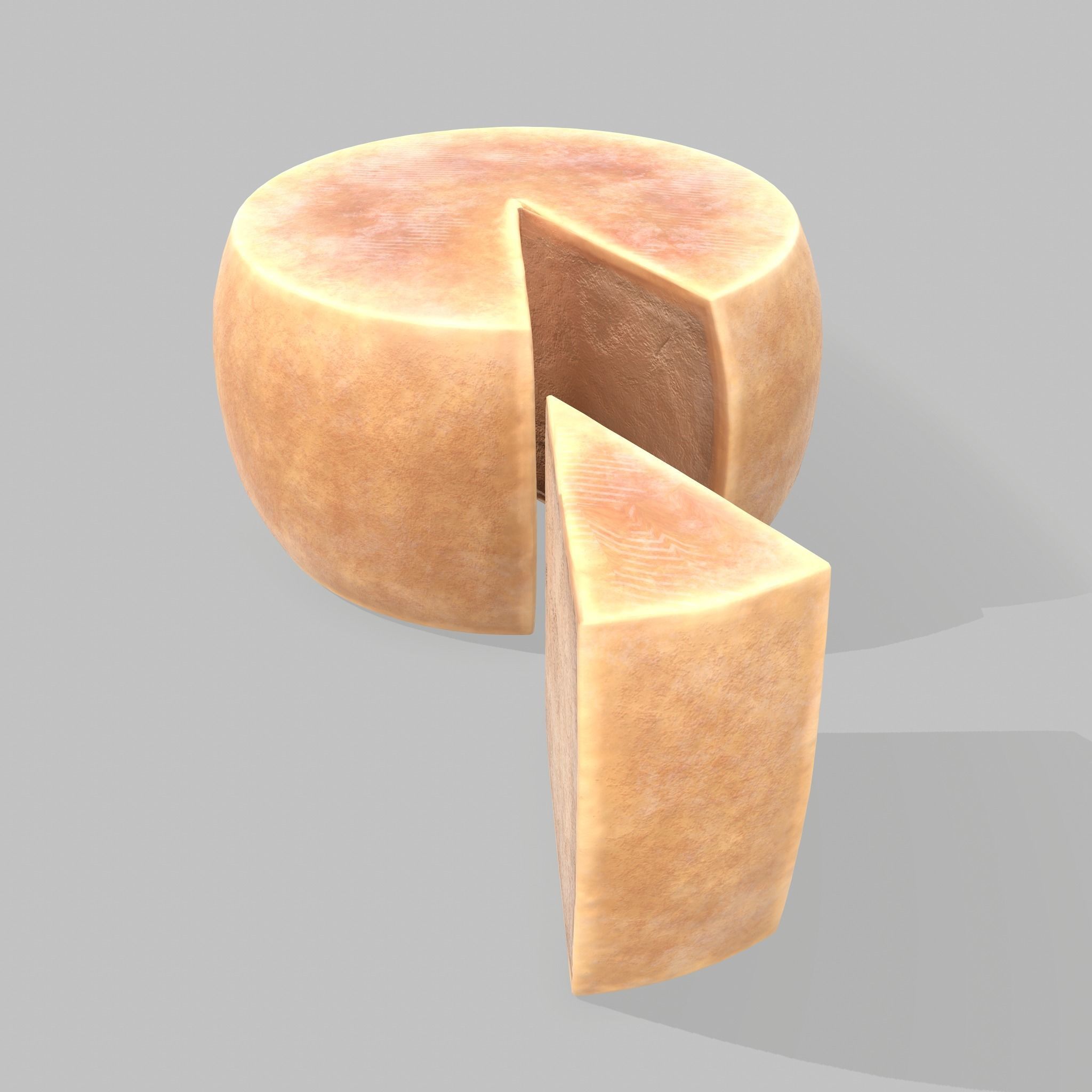 Parmesan Cheese Wheel 3D model_4