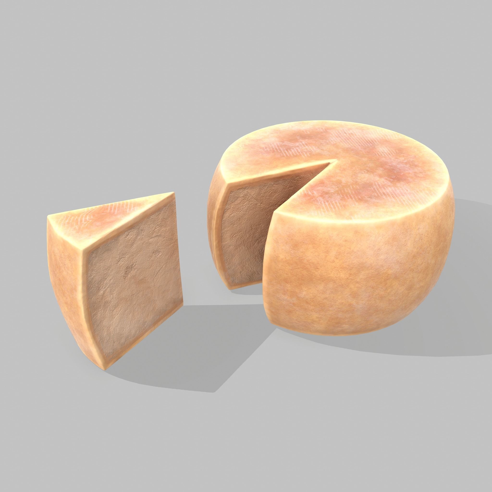 Parmesan Cheese Wheel 3D model_2