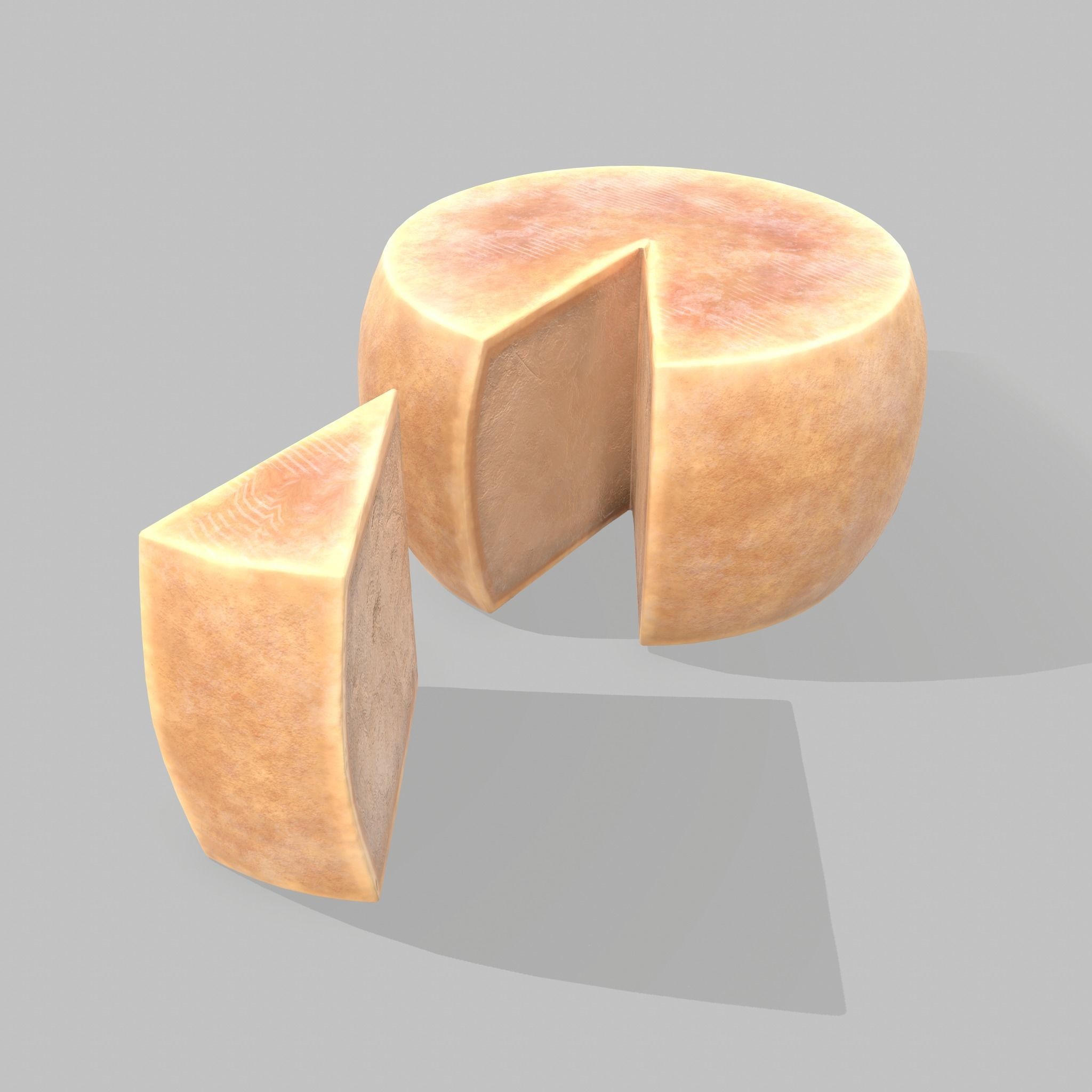 Parmesan Cheese Wheel 3D model_3