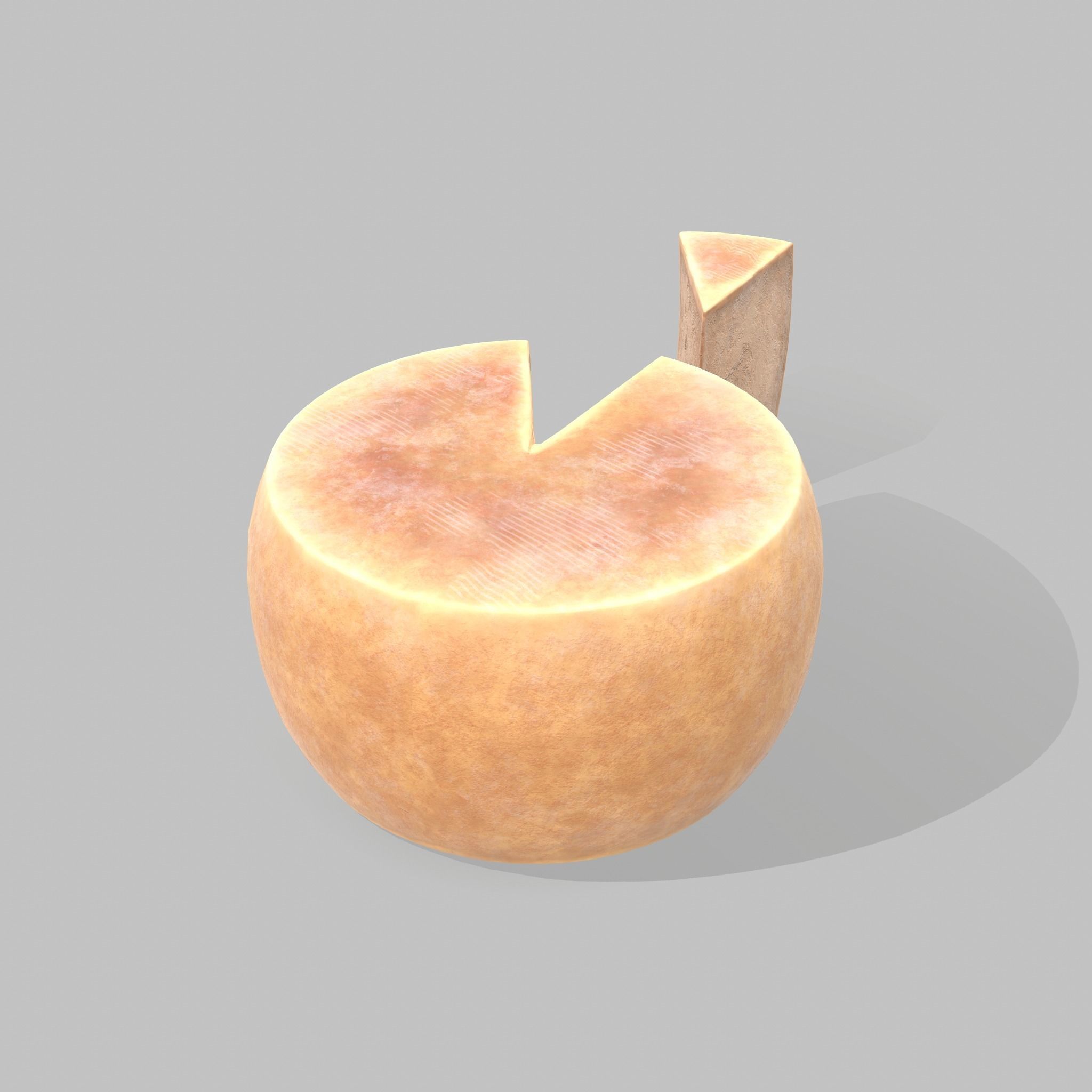 Parmesan Cheese Wheel 3D model_8
