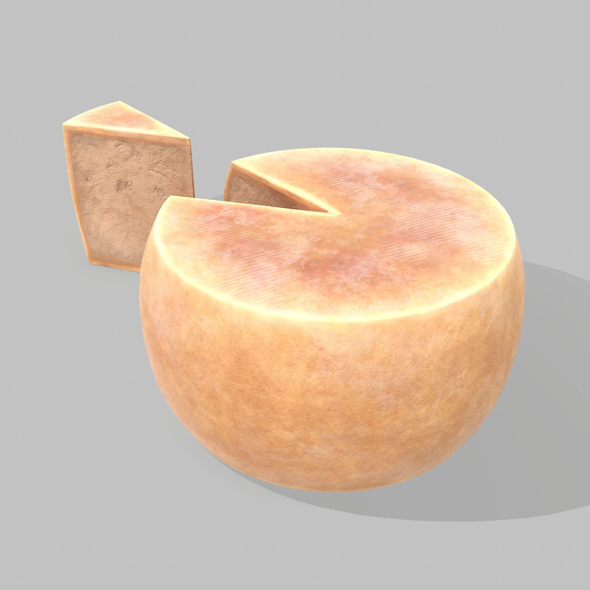 Parmesan Cheese Wheel 3D model_10
