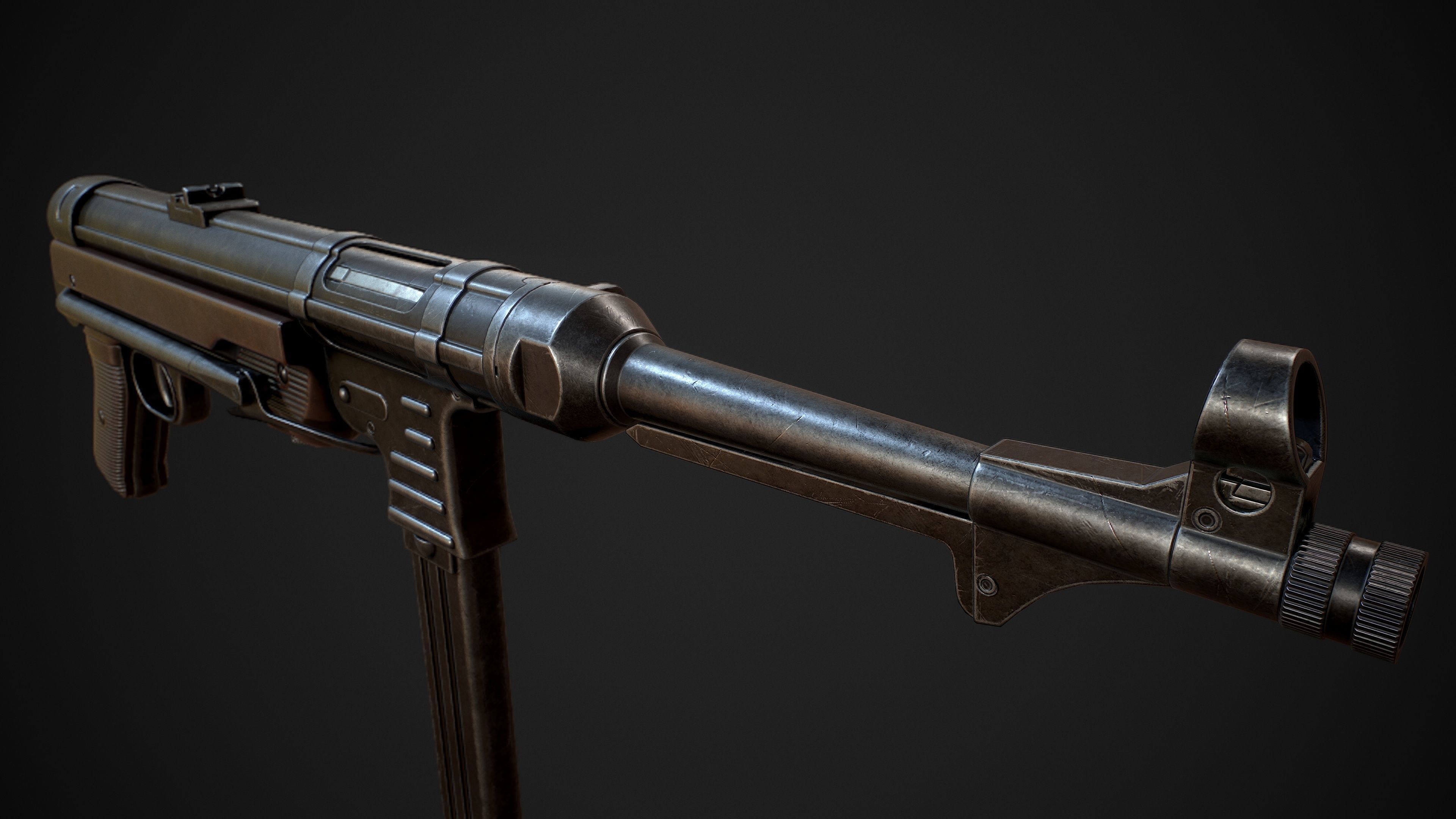 MP 40  Low-poly 3D model_25
