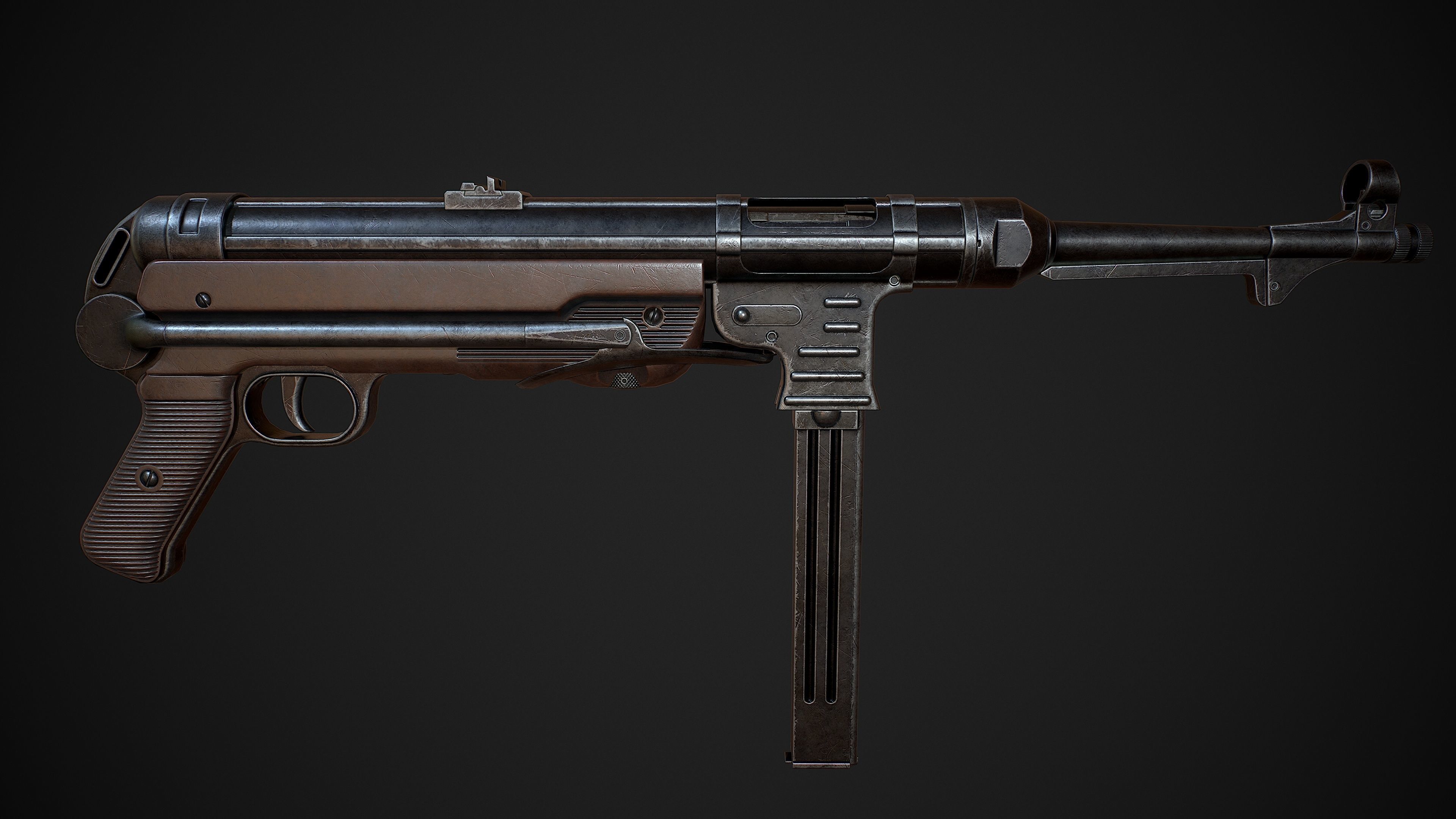 MP 40  Low-poly 3D model_3