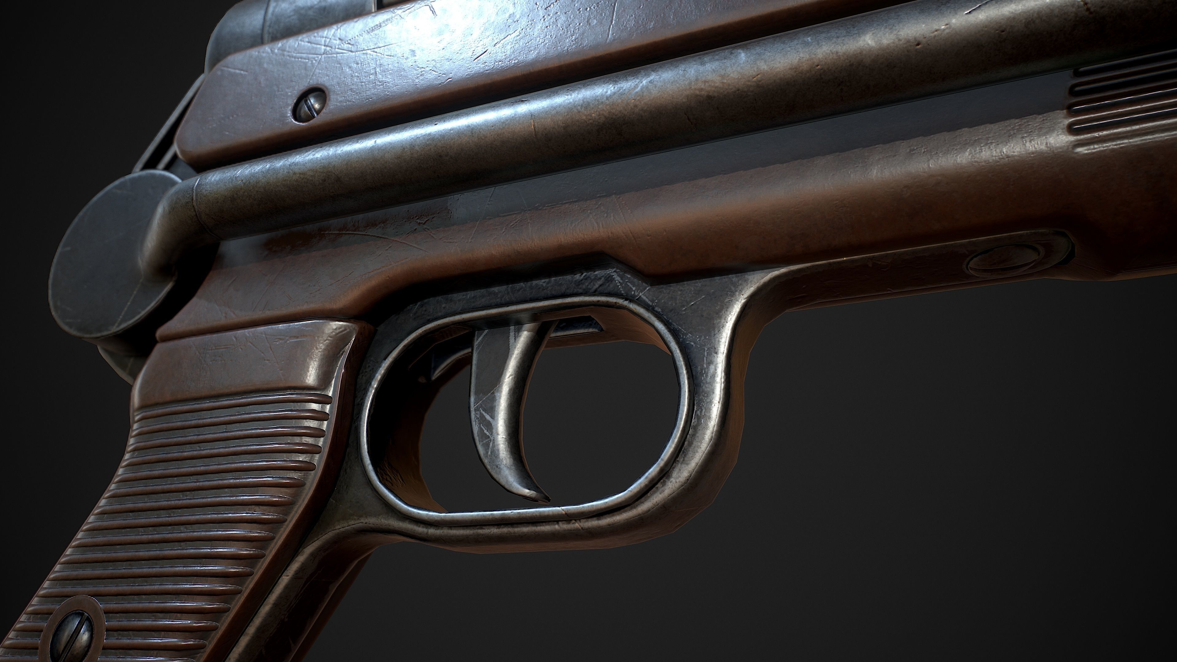 MP 40  Low-poly 3D model_8