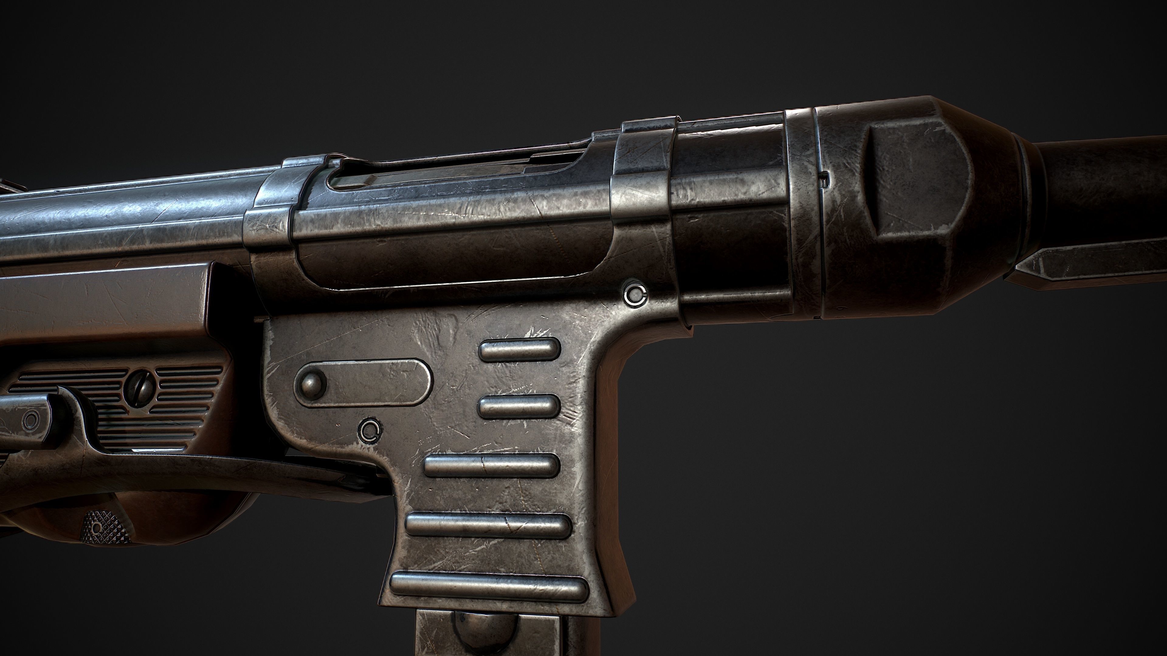 MP 40  Low-poly 3D model_26