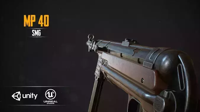 MP 40  Low-poly 3D model