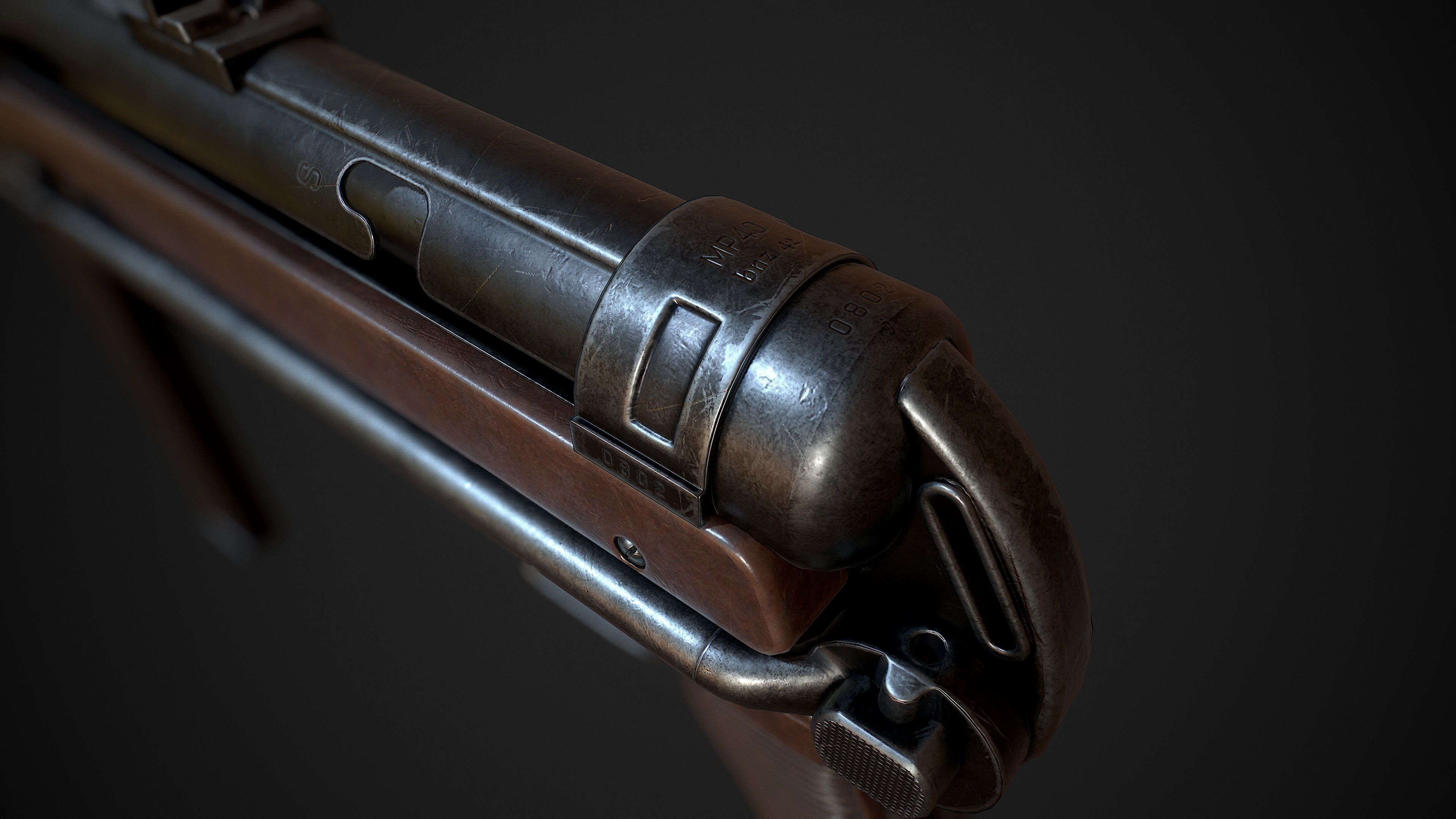 MP 40  Low-poly 3D model_9