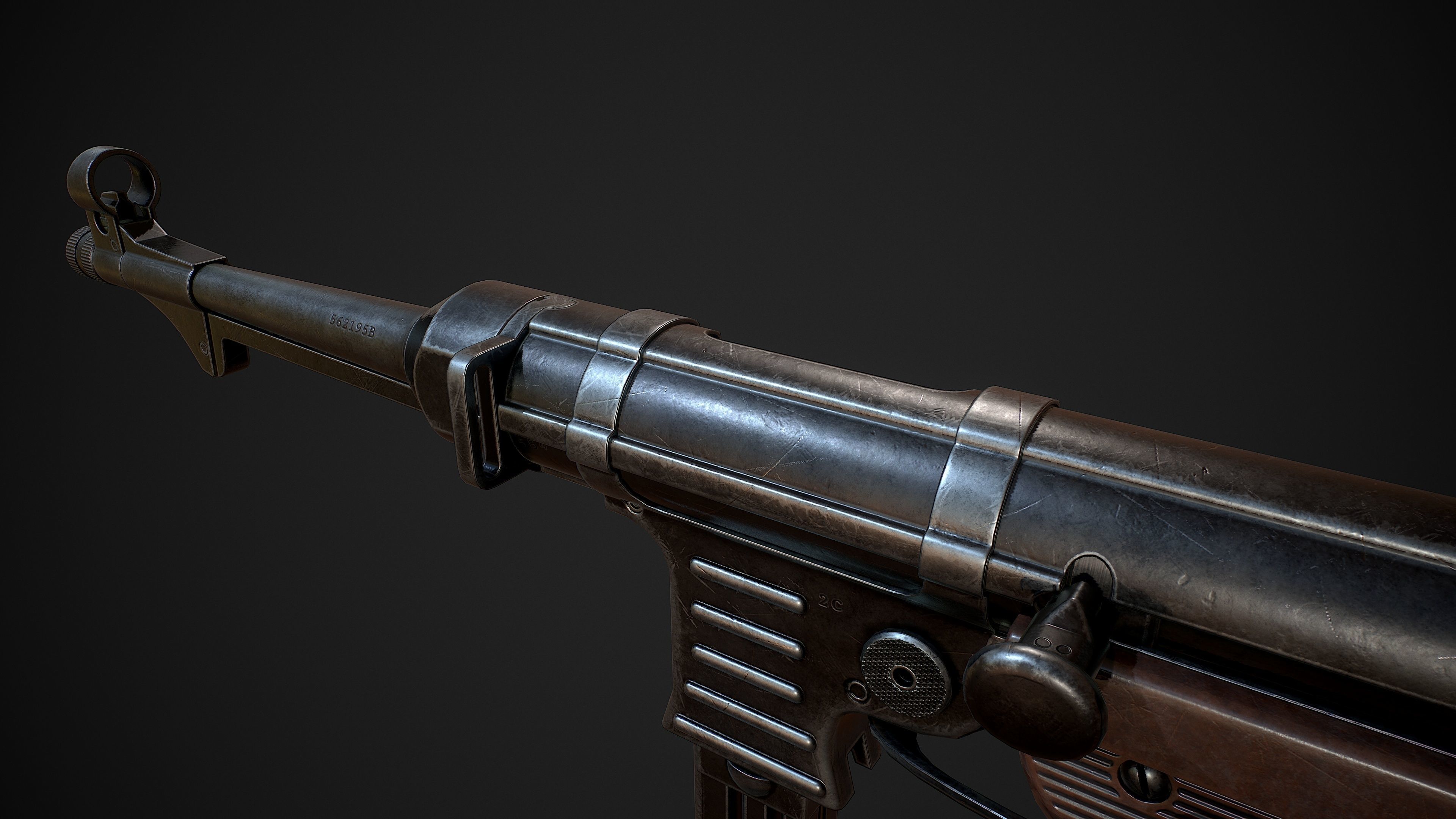 MP 40  Low-poly 3D model_19