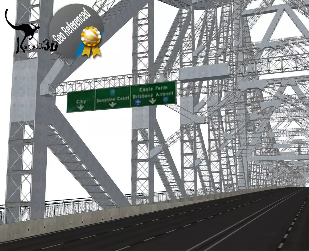 Story Bridge Low-poly 3D model_0