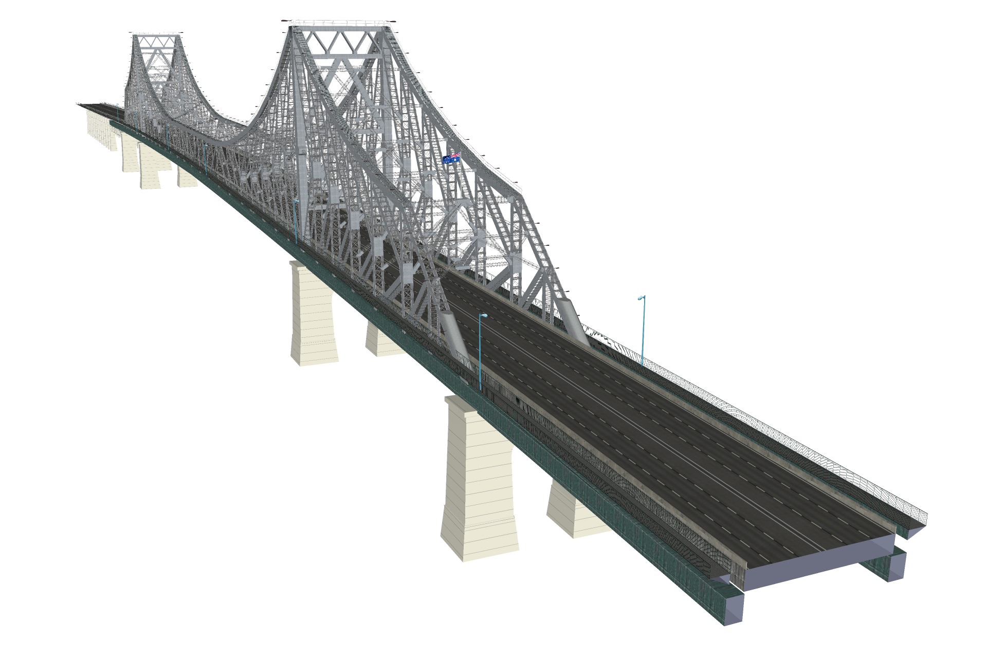Story Bridge Low-poly 3D model_3