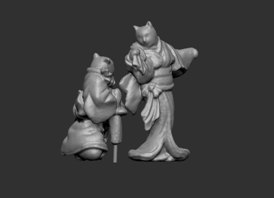 The UKIYOE Cheating Cat 3D model_3