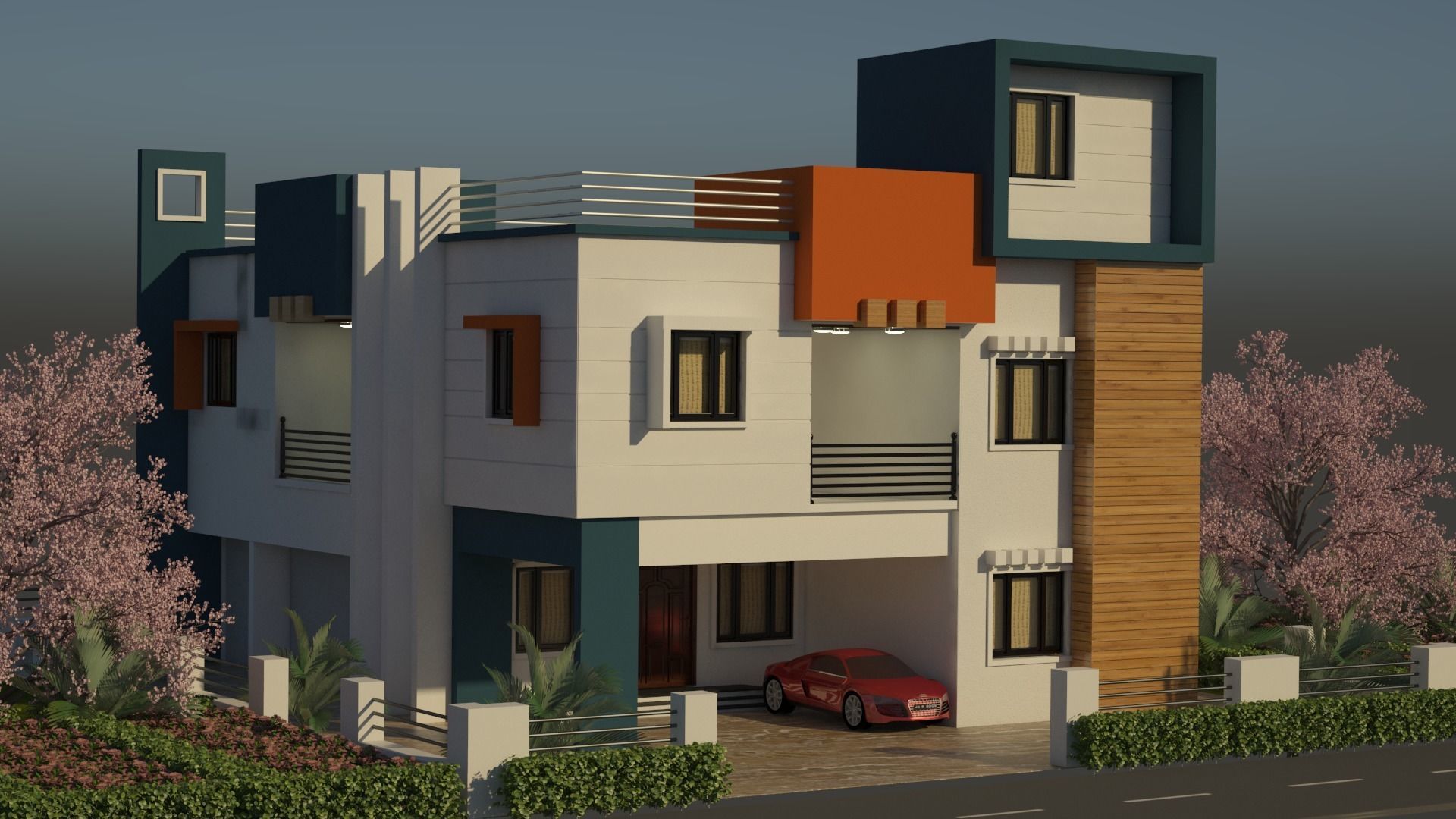 Modern Home 3D model_2