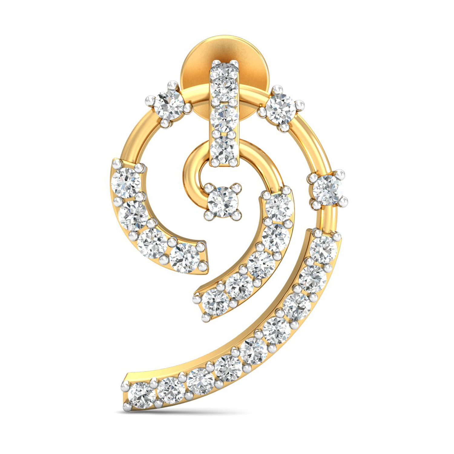 Women pendant-earrings set 3dm stl render detail 3D print model_5