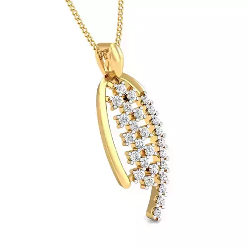 Women pendant-earrings set 3dm stl render detail