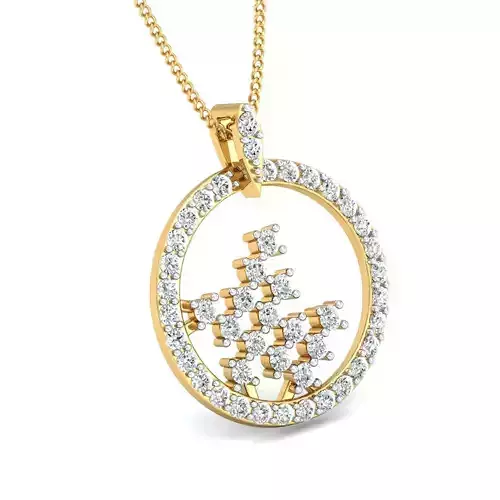 Women pendant-earrings set 3dm stl render detail