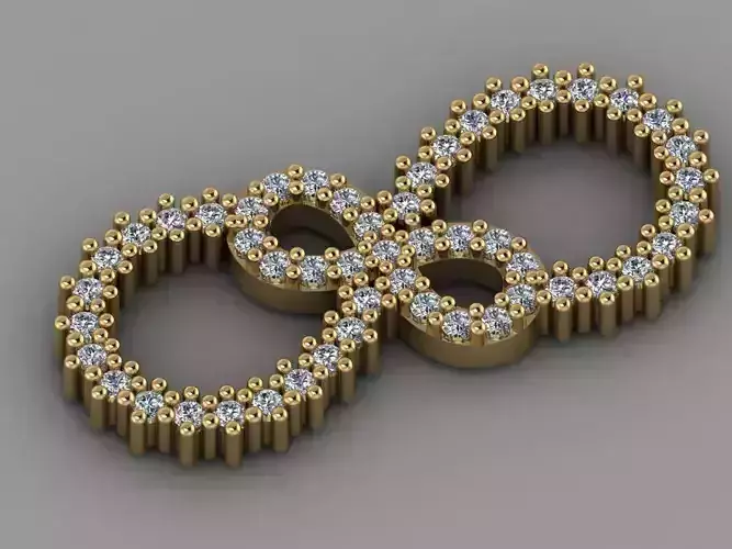   GC GOLD  H030-infinity    Diamond Gold necklace