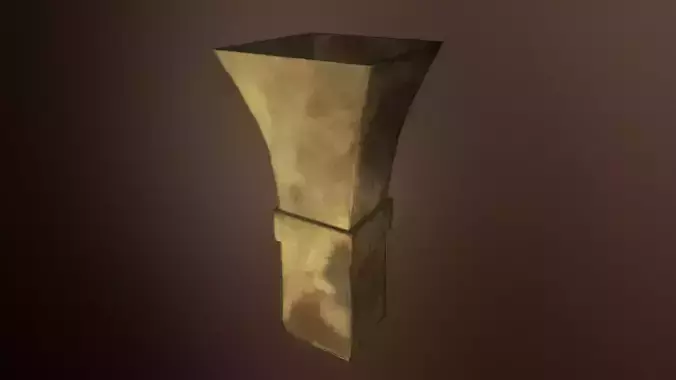 Chinese Worn Container Low-poly 3D model