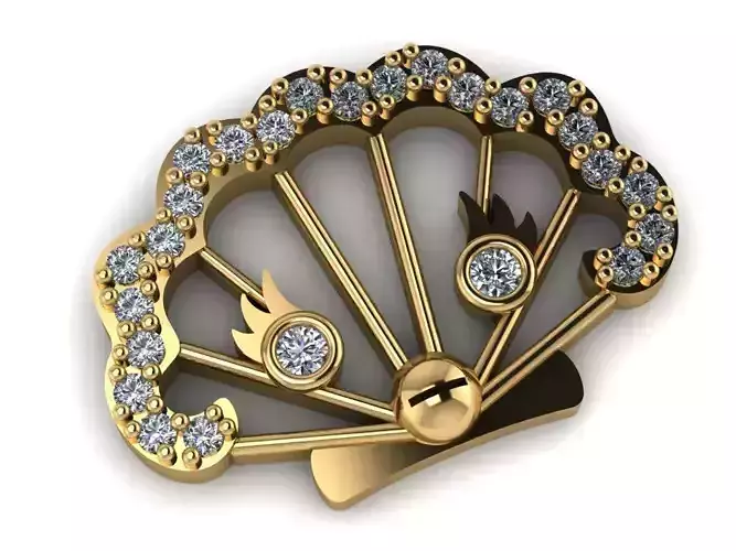    GC GOLD H032- Face   Diamond Gold necklace 3D print model