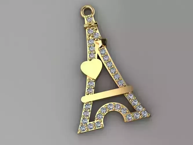 GC GOLD  H033- Paris Diamond Gold necklace