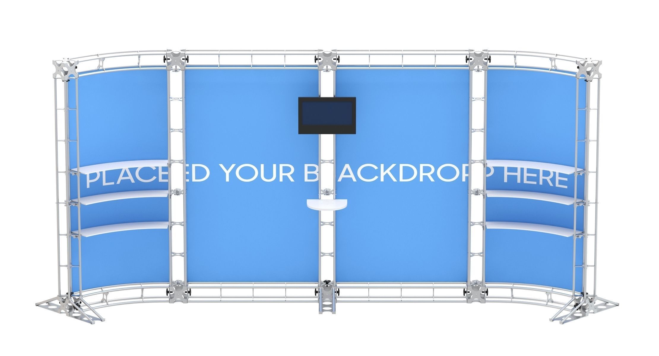 Backdrop 8ft x 20ft Truss Backwall Display 3D model_1