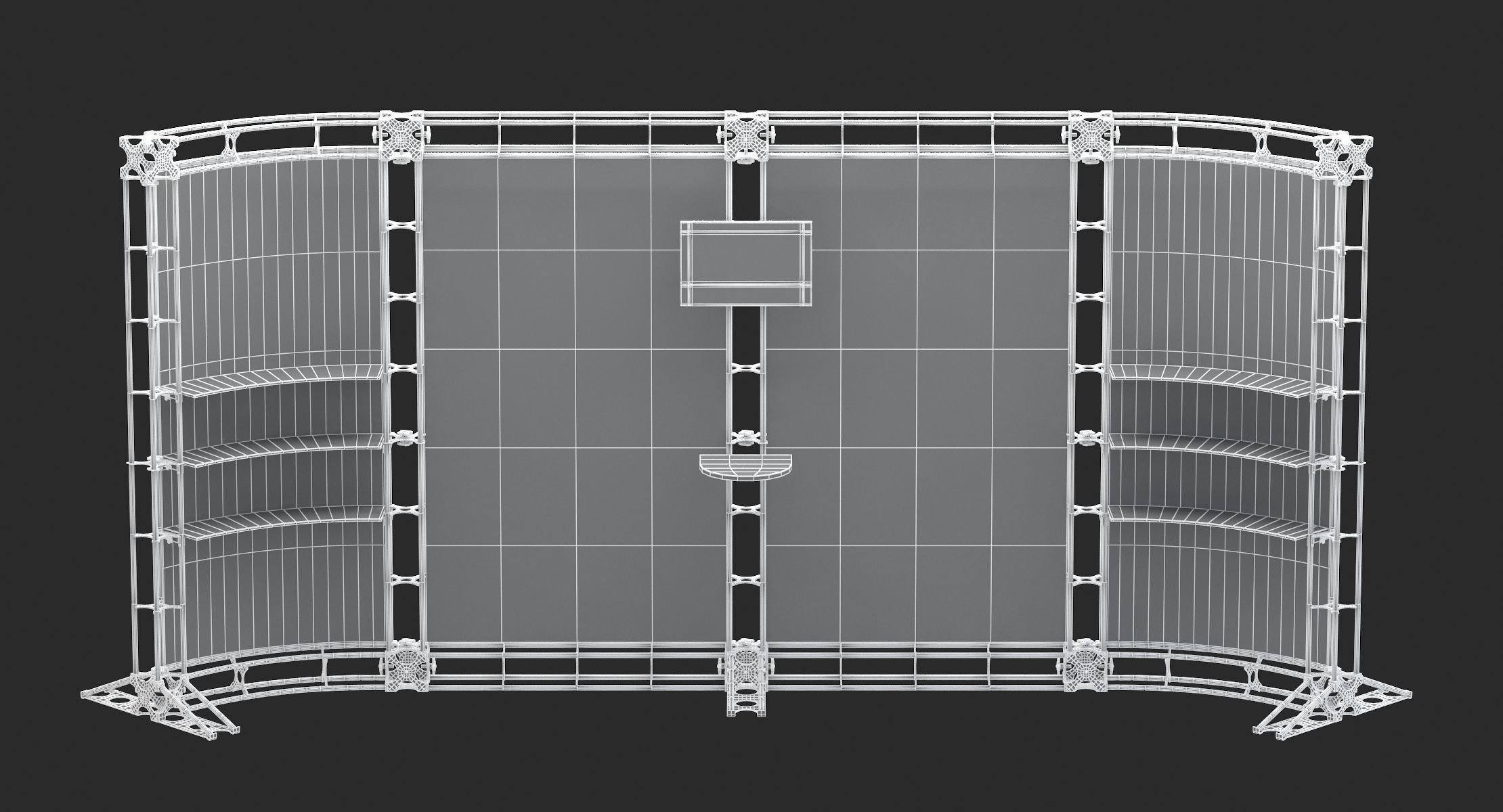 Backdrop 8ft x 20ft Truss Backwall Display 3D model_5